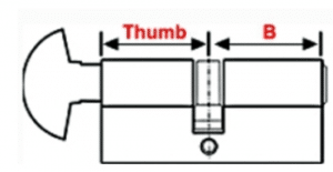 Image showing parts of a Thumb turn Euro Cylinder